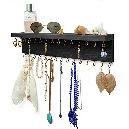 Black Wood - Necklace Organizer