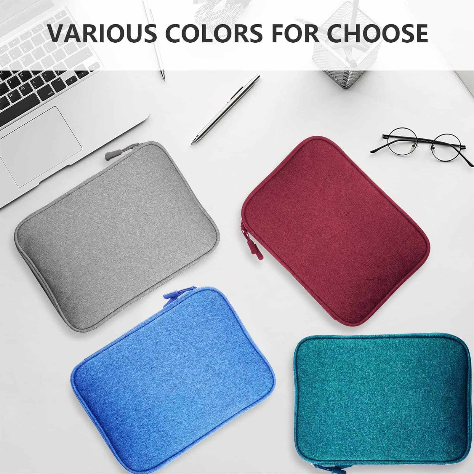 Teskyer Waterproof Travel Organizer Bag for Electronics & Cables - 9.6 x 6.9 Inch Sky Blue Travel Accessories - Perfect for Men & Women Travel Essentials, Business Trips, Vacations & Daily Commute