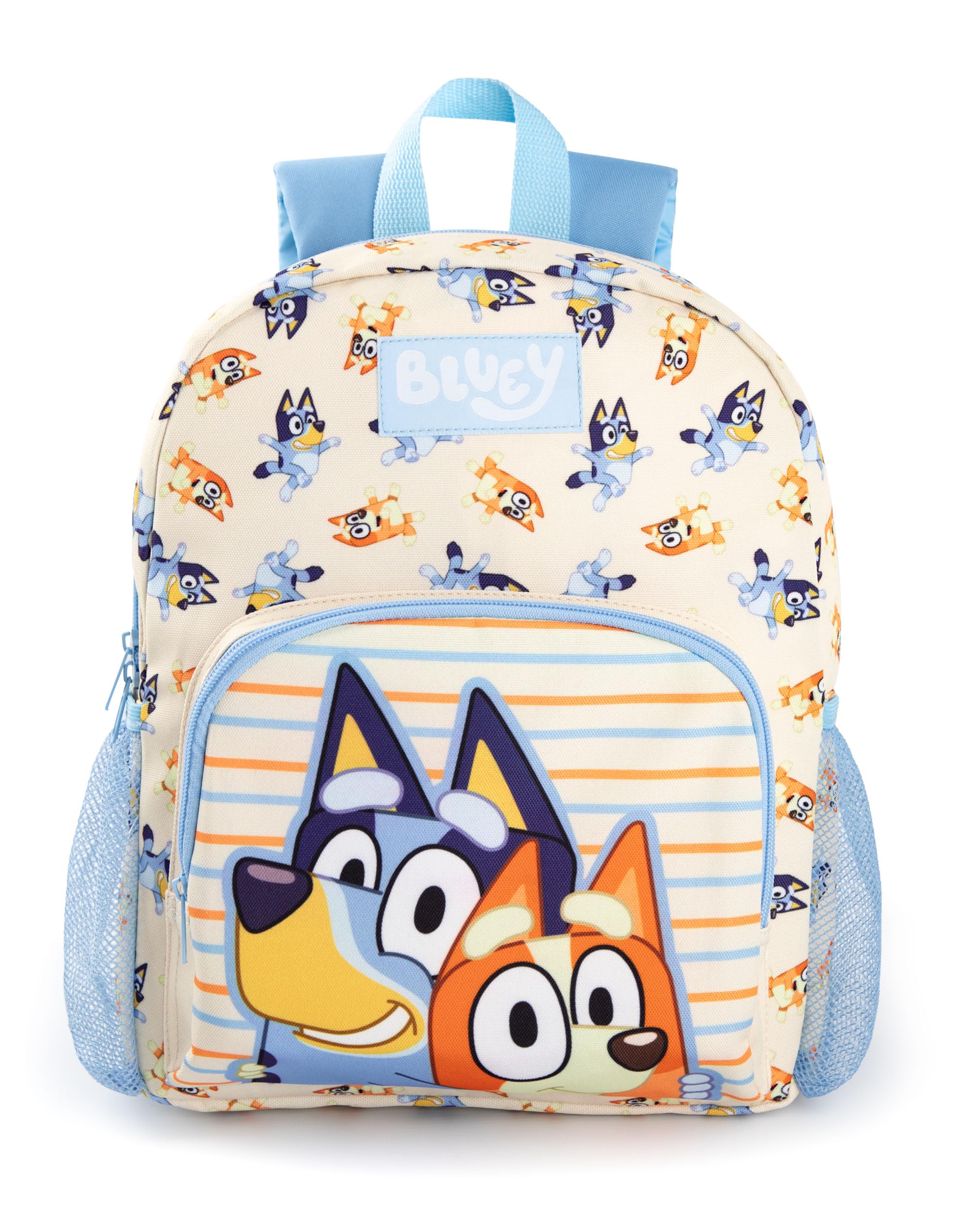 Bluey Kids Backpack - Bingo Character Design in Beige | Adjustable Straps & Mesh Pocket | Perfect for School, Daycare & Travel | Durable Mini Backpack for Toddlers & Preschoolers