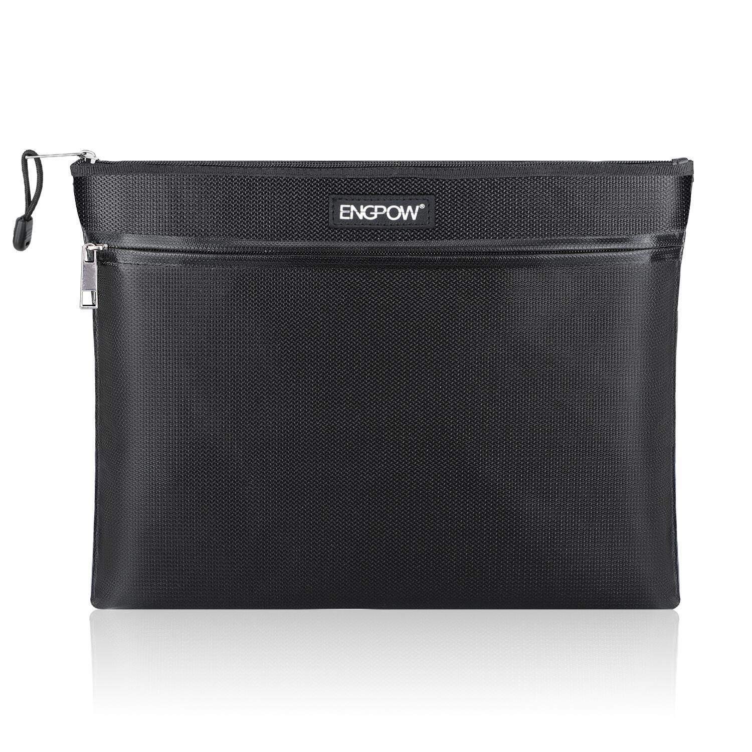 Fireproof Document Bag with Two Pockets & Zippers - ENGPOW 13.4