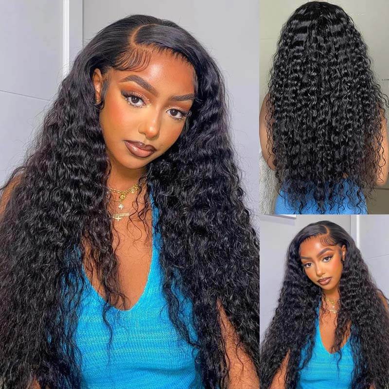 Eullair PartingMax Glueless Wig - 9x6 Lace Front Human Hair Wig with Deep Wave, Bleached Knots & Pre-Plucked Hairline - Ready to Wear for Daily Use, Parties & Special Occasions