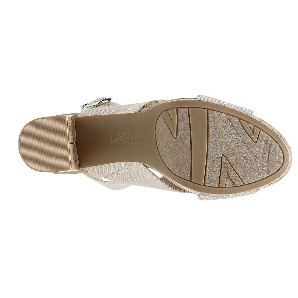 LifeStride Lara Almond Milk Women's Comfortable Heels Size 11 Wide (C) - Perfect for Office, Parties & Casual Outings
