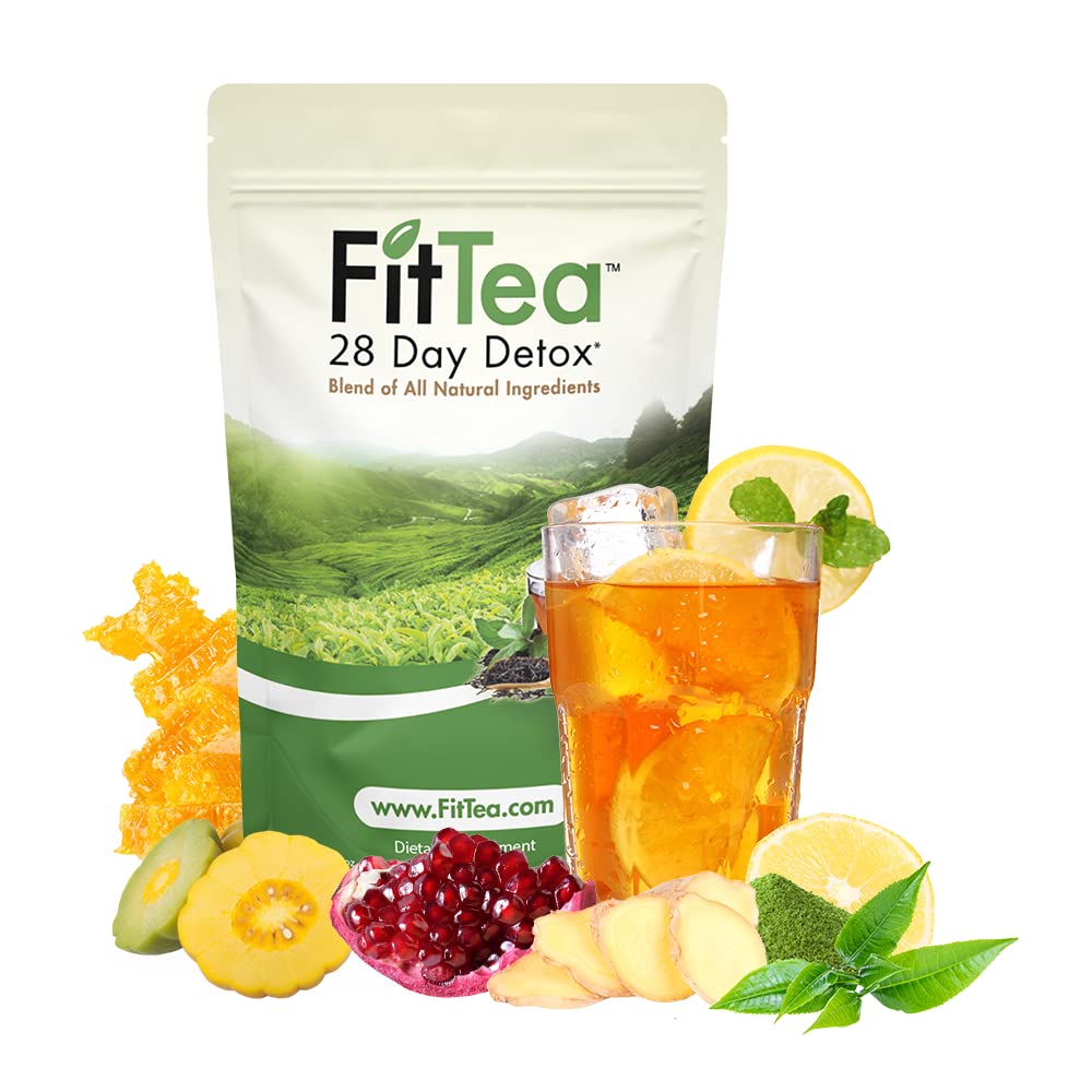 The Original Fit Tea 28-Day Detox Tea for Weight Loss & Belly Fat Reduction - Clinically Tested Slimming Tea for Women & Men - Natural Detox Cleanse Herbal Tea - Perfect for Morning Routine, Post-Workout Recovery & Wellness Journey