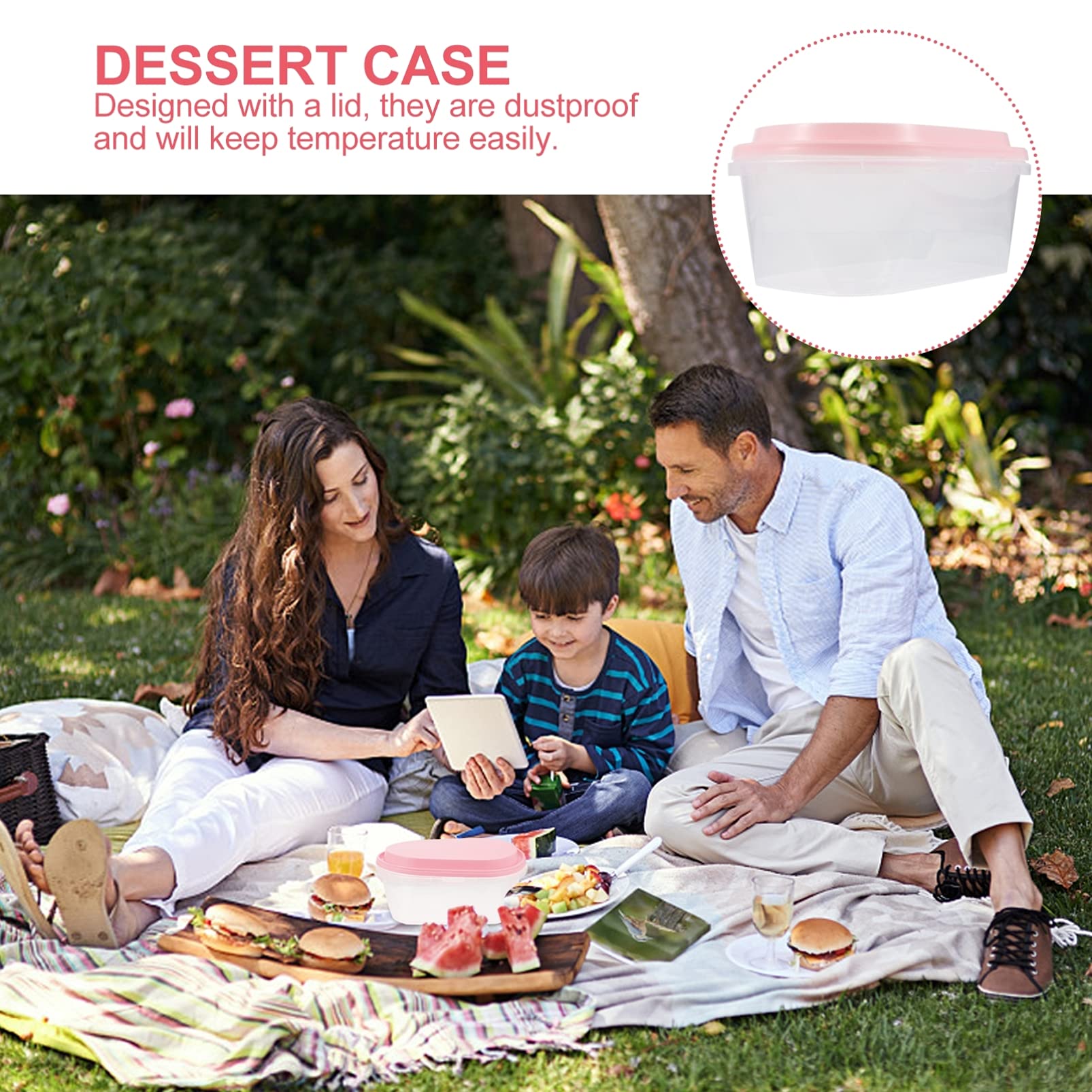 YARNOW 2-Piece Oval Ice Cream Storage Containers with Lids - Leakproof Freezer-Safe Containers for Homemade Ice Cream, Cake Storage & Kitchen Organization (Pink) | Perfect for Home Baking, Party Desserts & Long-Term Freezer Storage