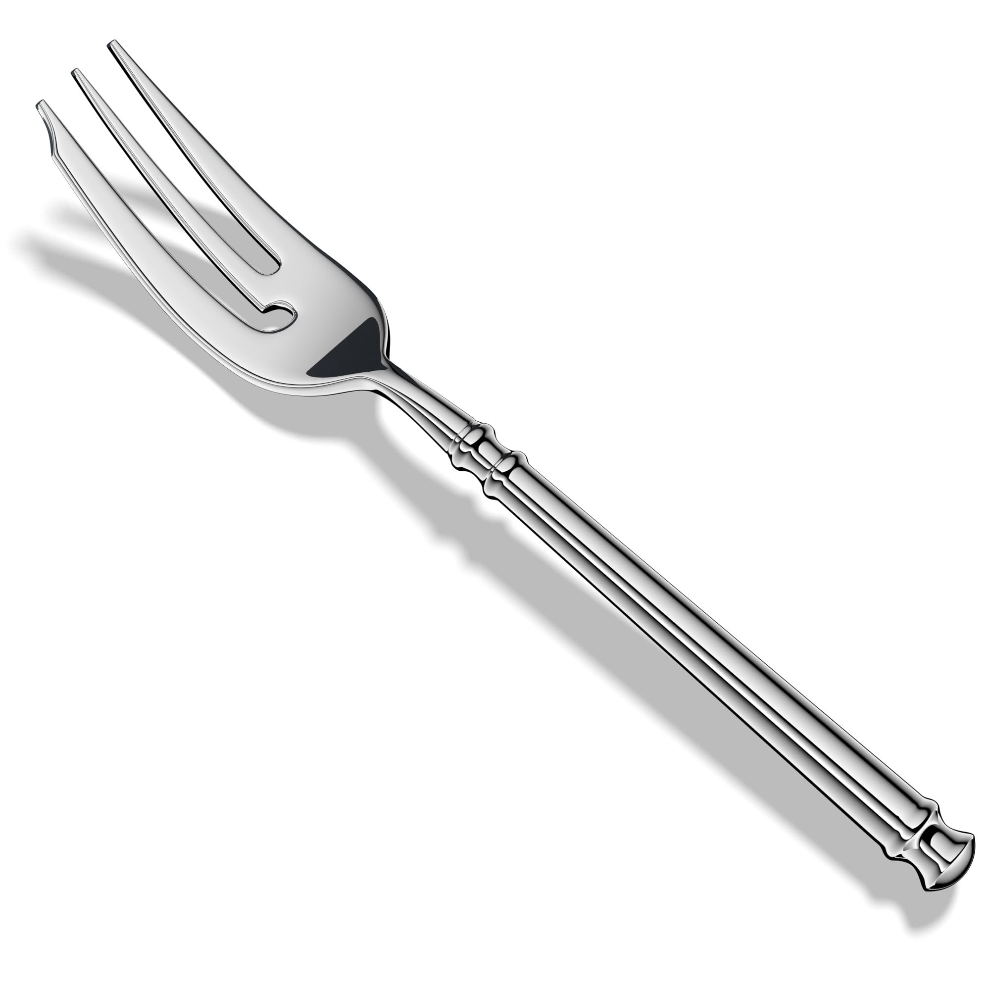 Premium 18/10 Stainless Steel Salad Forks Set of 4 - Hand Forged Dessert & Appetizer Forks with Modern Round Handle - Dishwasher Safe Cocktail & Fruit Forks for Parties, Weddings & Fine Dining