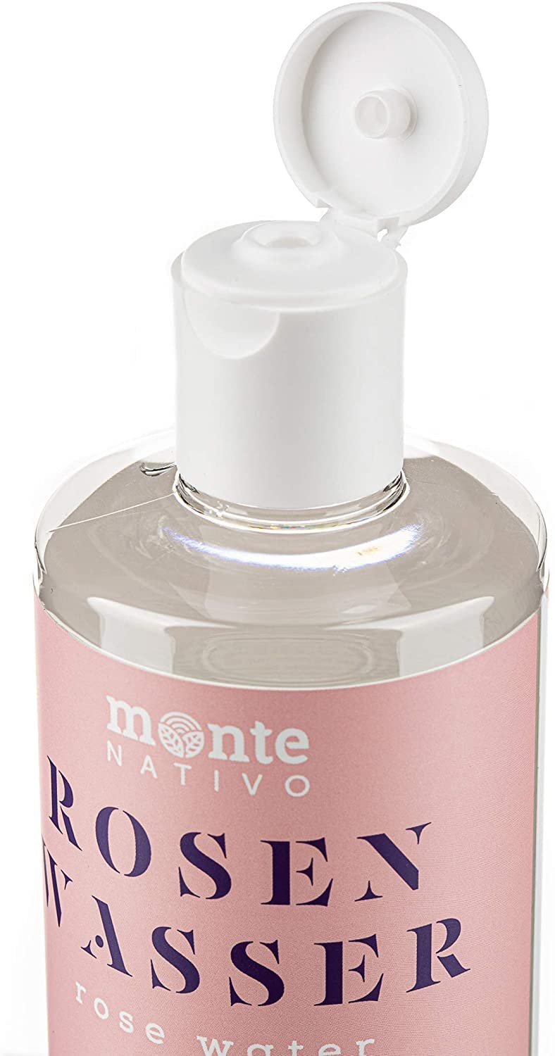 MonteNativo 100% Pure Rose Water - 2x200ml - Natural Rose Hydrosol, Triple Purified, Toning Facial Mist for Glowing Skin | Hydrating, Soothing & Refreshing for Daily Skincare, Makeup Setting & Aromatherapy