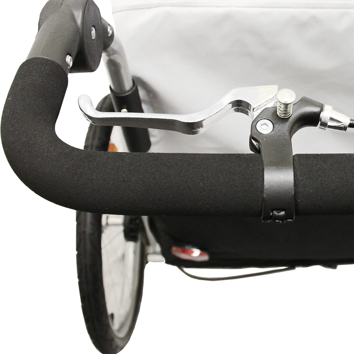 ClevrPlus Deluxe 3-in-1 Double Bike Trailer & Jogging Stroller for 2 Kids | Foldable, Collapsible Design with Pivot Front Wheel | Perfect for Cycling, Jogging & Outdoor Family Adventures