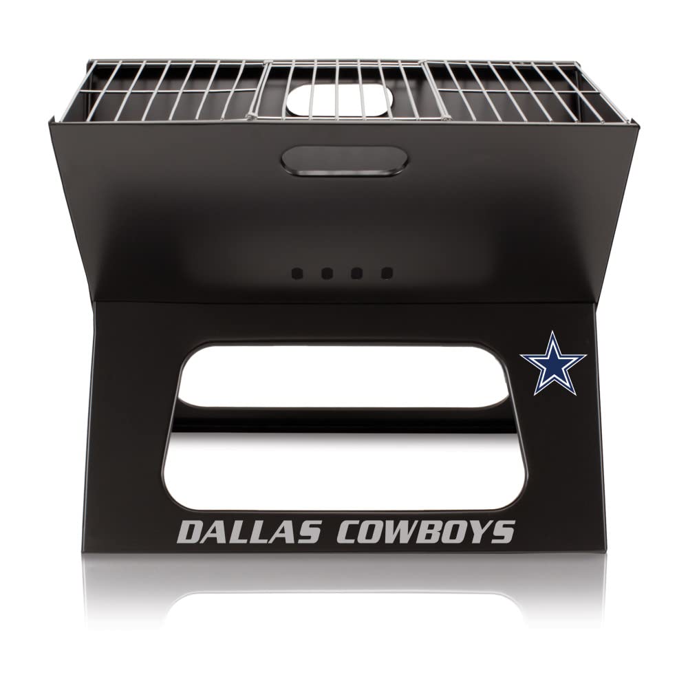 NFL X-Grill Portable Charcoal Grill for Camping, Tailgating & Outdoor BBQs - Compact Design for Picnics, Backyard Parties & Game Day Grilling