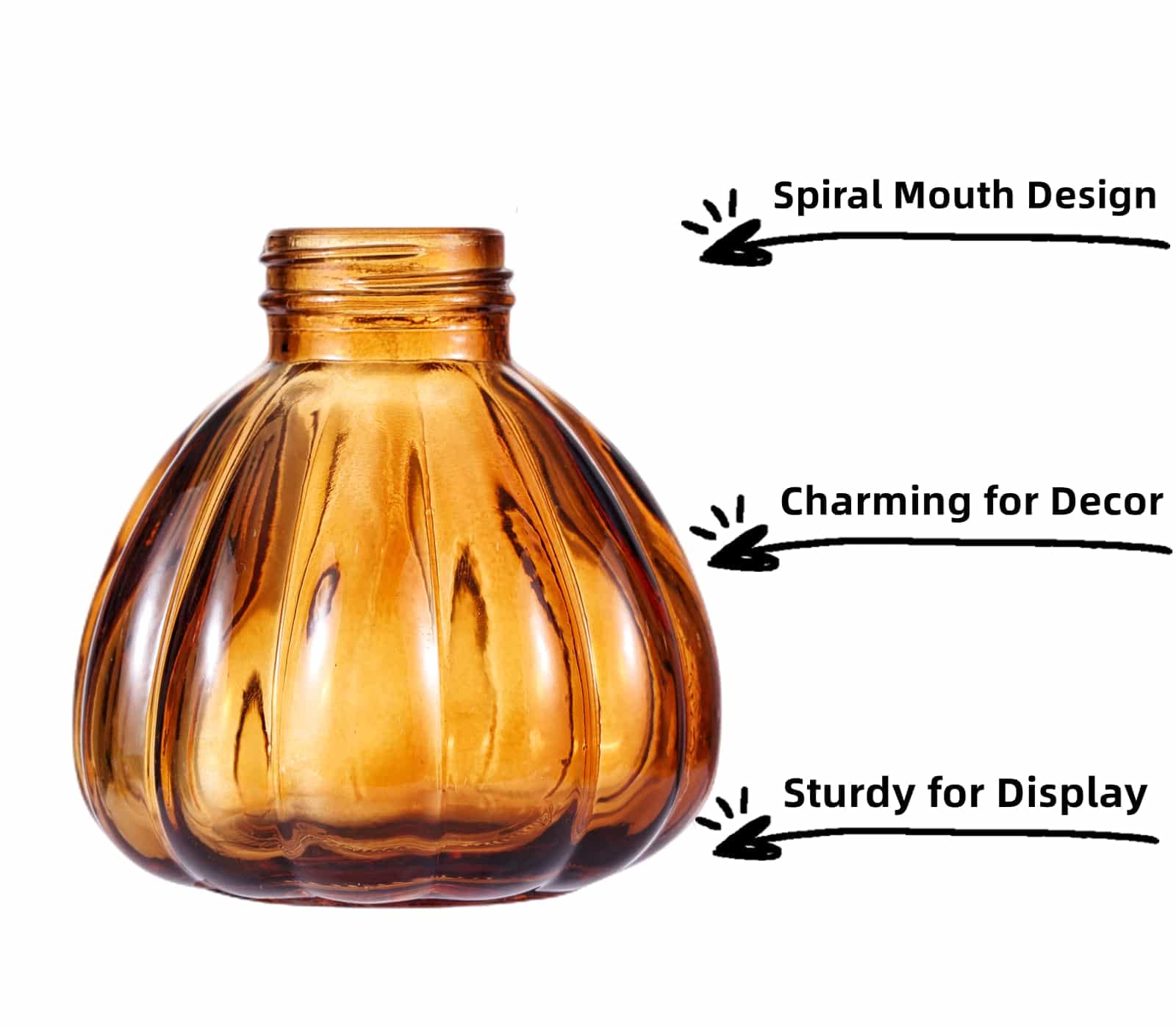6-Piece Glass Bud Vase Set - Small Flower Vases for Floral Arrangements, Rustic Home Decor Centerpieces - Perfect for Living Room, Office, Wedding & Event Decorations (Brown) - Ideal for Table Settings, Gift Giving & Seasonal Displays