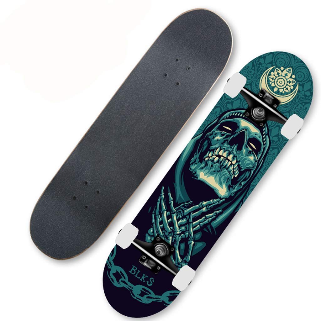XUEYING Kick Scooter Shortboard - Double Warped Skateboard for Beginners & Pros - Street Cruiser for Men & Women - Brush Street Performance Deck (Color: C) - Perfect for Commuting, Tricks & Urban Riding