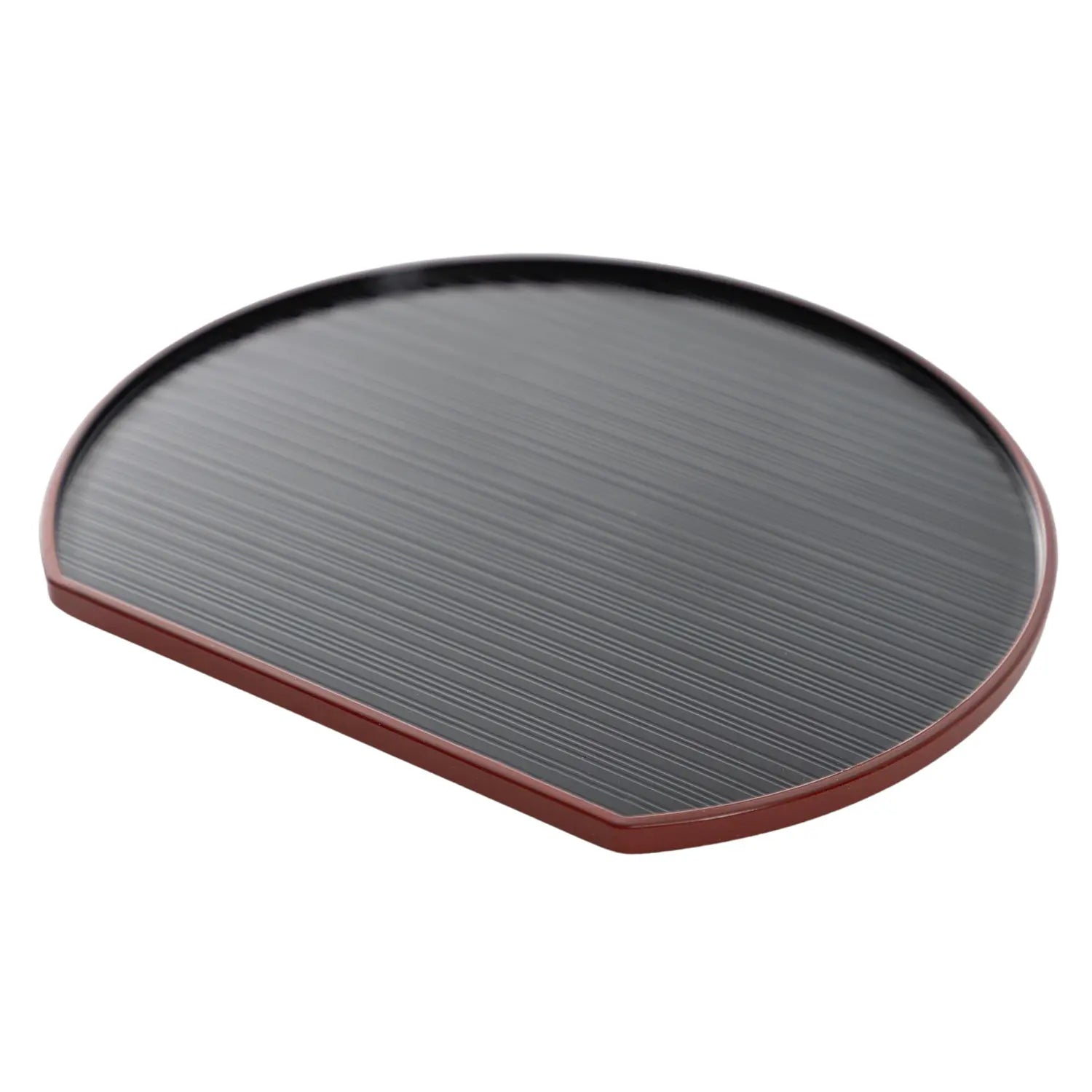 Premium ABS Resin Half Moon Serving Tray - Handcrafted Japanese Fukui Style - Perfect for Tea Ceremonies, Sushi Presentation & Home Decor