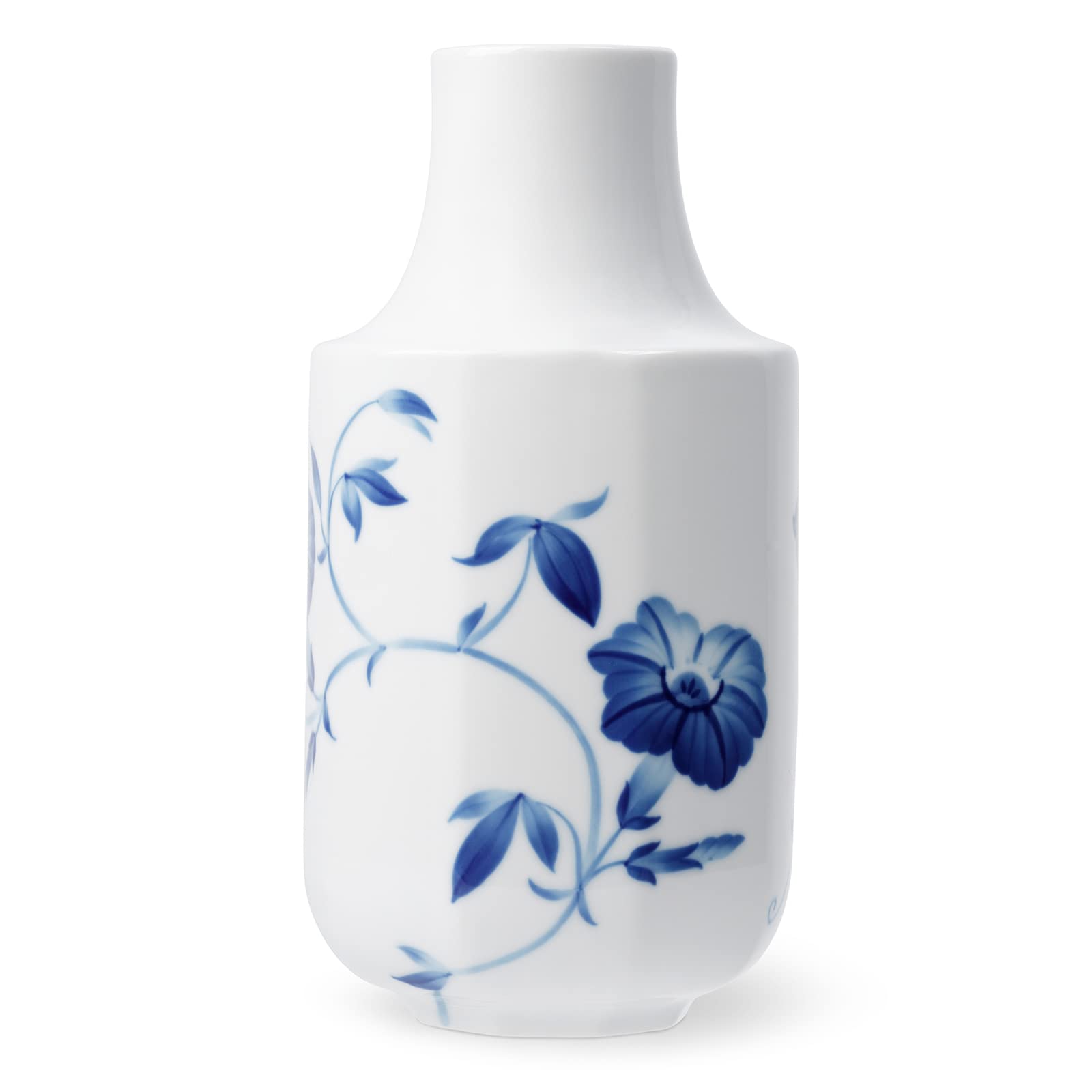 Royal Copenhagen 1058870 Bromst Flower Vase - 7.9 Inch (20 cm) Handcrafted Porcelain Morning Glory Design - Elegant Wedding Gift & Home Decor for Living Room, Dining Table Centerpiece