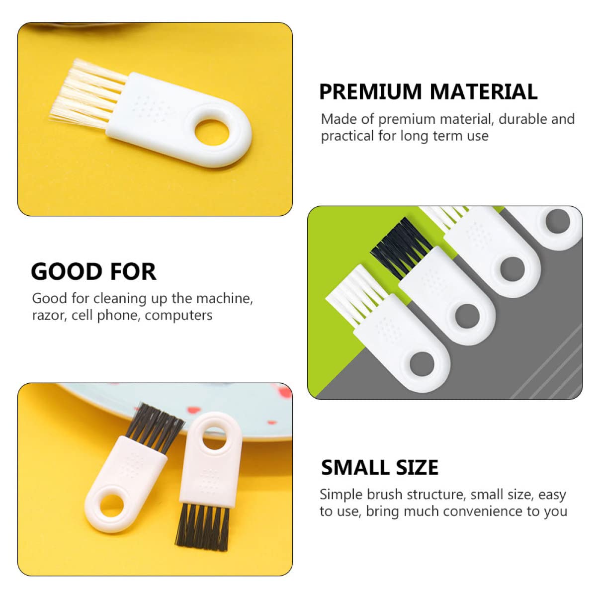 FRCOLOR 30pcs Nylon Cleaning Brush for Barber Tools - Electric Razor, Trimmer & Shaver Accessories for Hair Styling & Grooming