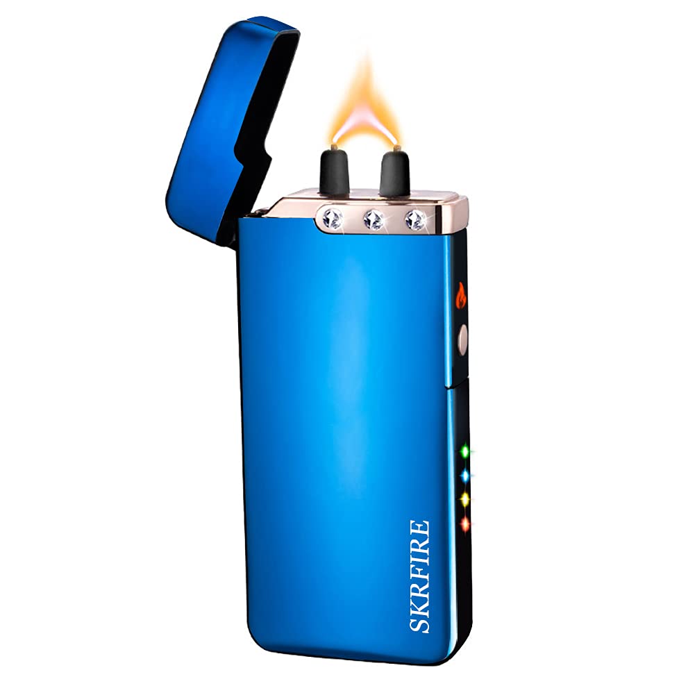 Rechargeable USB Plasma Lighter - Waterproof & Durable for Smoking Outdoors (ICY Blue)