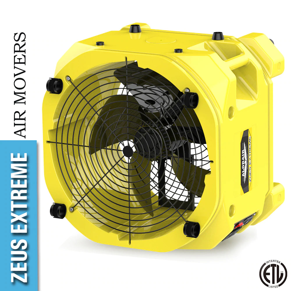 AlorAir Zeus Extreme Axial Fan - High Velocity Air Mover for Water Damage Restoration, Drying, and Ventilation | Industrial & Home Use