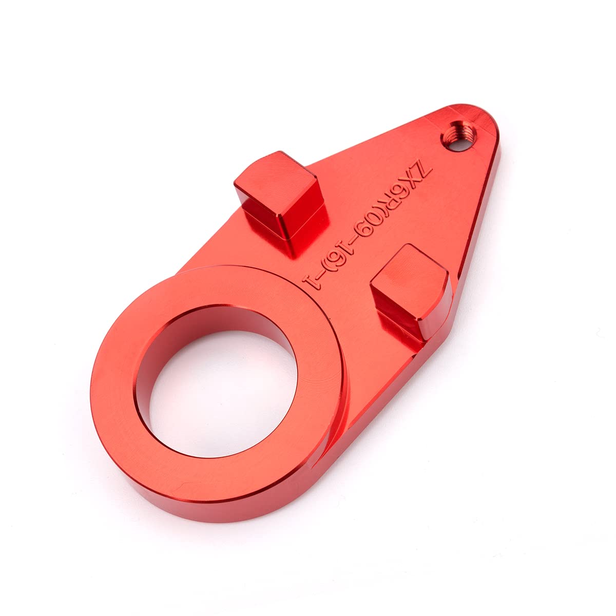 Motorcycle Steering Damper Stabilizer - Adjustable Steering Control with Mounting Bracket Kit for Kawasaki Ninja ZX6R 2009-2019 (Red+Red) | Improves Handling & Safety for Street Racing & Track Days
