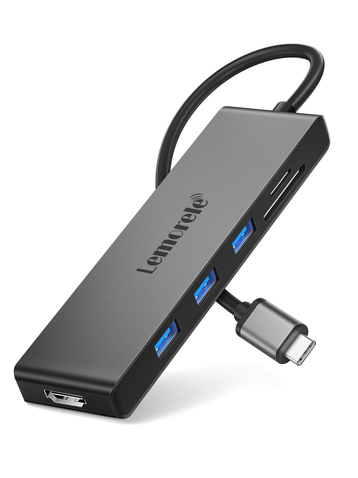 LEMORELE™ TC23 6-in-1 USB C Hub with 4K HDMI, 100W PD Charging, USB 3.0 Ports - Perfect for MacBook Pro/Air, iPad Pro, and Windows Laptops - Ideal for Home Office, Travel & Conference Presentations
