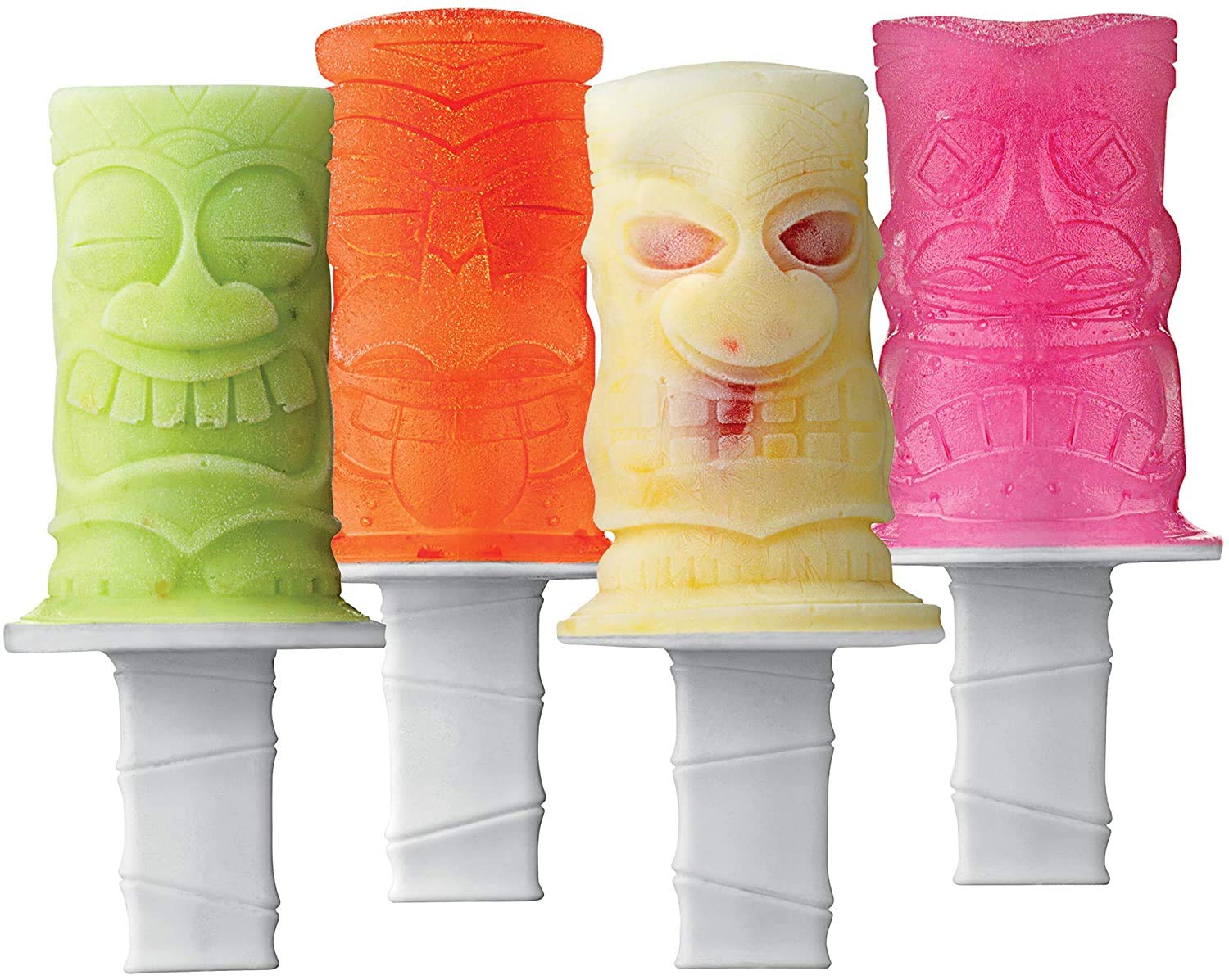 Best Tiki Ice Pop Molds for Summer Treats - BPA Free Reusable Popsicle Makers - Perfect for Kids Parties, Poolside Snacks & Healthy Homemade Frozen Desserts