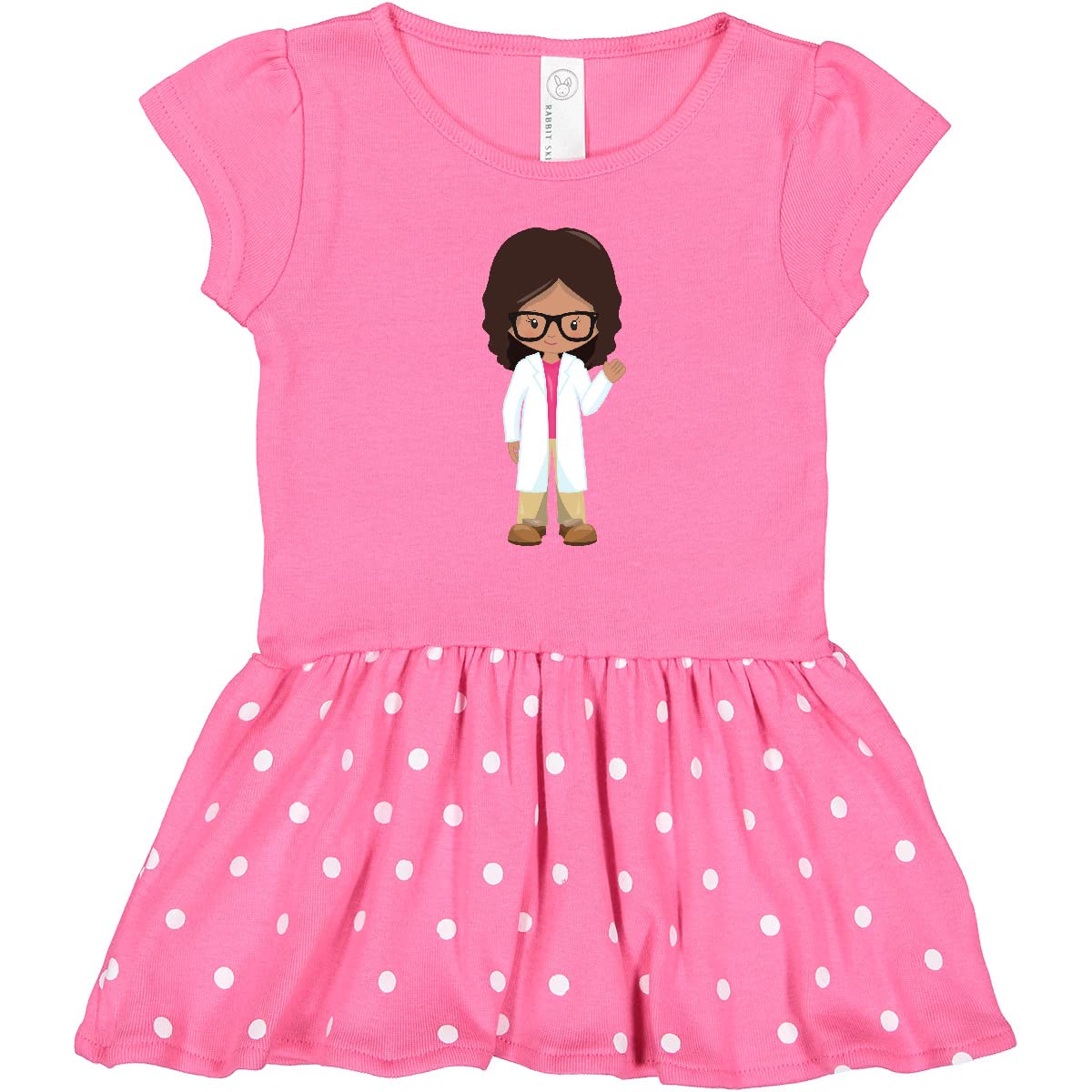 Inktastic Science Girl Toddler Dress - Cute Latina Scientist Outfit for Kids - Perfect for School, Lab Experiments & STEM Activities