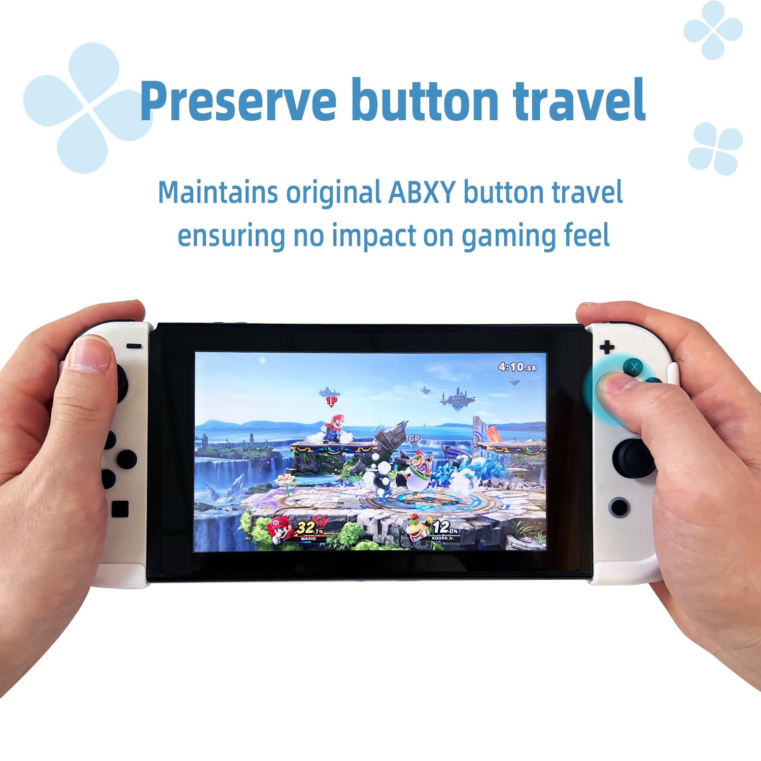 Ergonomic Joy-Con Grip for Nintendo Switch & Switch OLED - Anti-Slip Texture for Firm Hold, Wrist Strap Compatible - Perfect for Gaming Comfort & Long Play Sessions