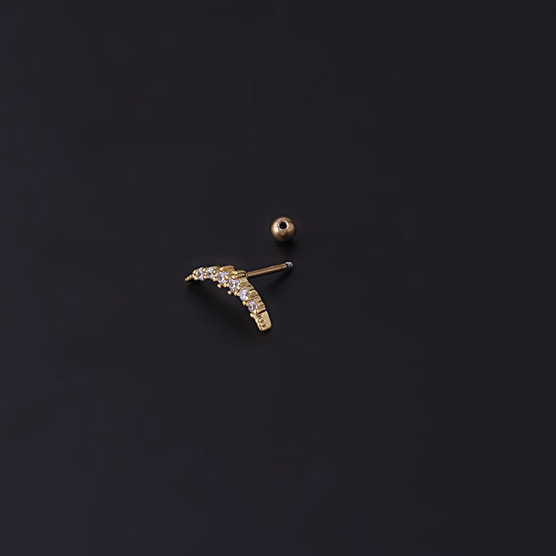20G Cartilage Tiny Bee Chain Dangle Earrings - Gold Plated Stainless Steel Body Jewelry for Tragus, Helix, and Cartilage Piercings | Perfect for Everyday Wear and Special Occasions
