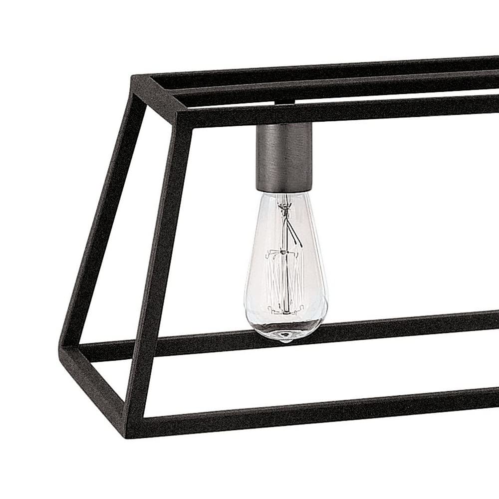 Modern Farmhouse 5-Light Chandelier with Aged Zinc Finish - Transitional Industrial Style Ceiling Light Fixture for Dining Room, Kitchen Island or Entryway - 81-BEL-3002245