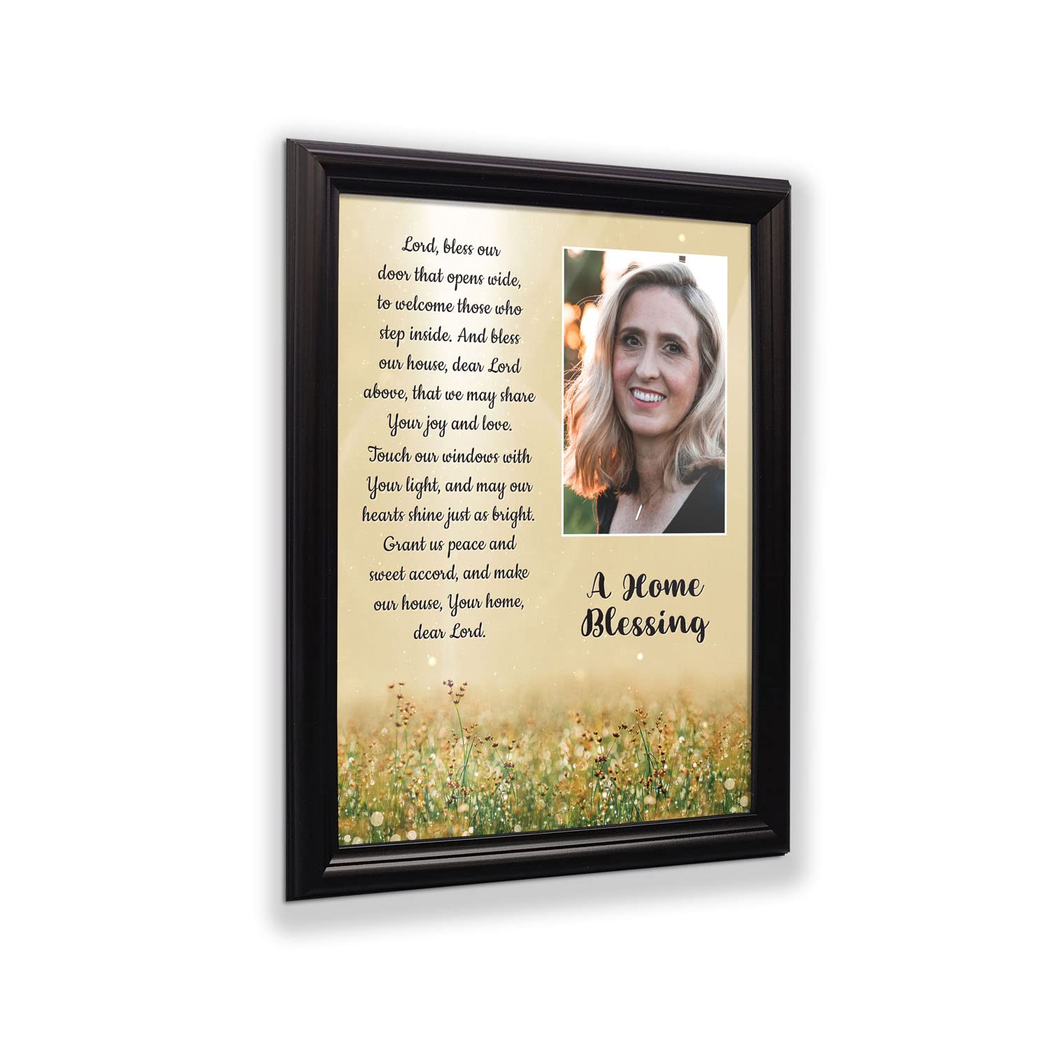 God Bless This Home Sign - Wooden Wall Decor for Christian House Blessing - Perfect for Living Room, Bedroom & Entryway