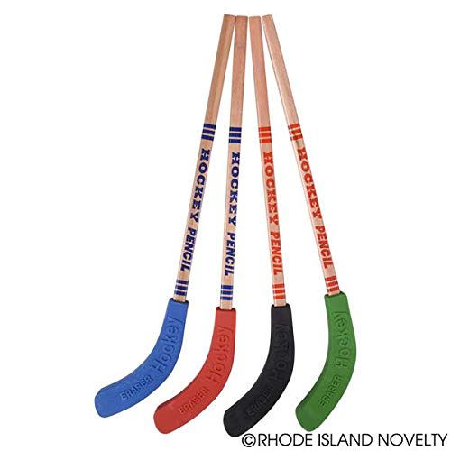 Rhode Island Novelty Hockey Stick Pencils - 12 Pack | Fun Sports-Themed School & Office Supplies for Hockey Fans & Players