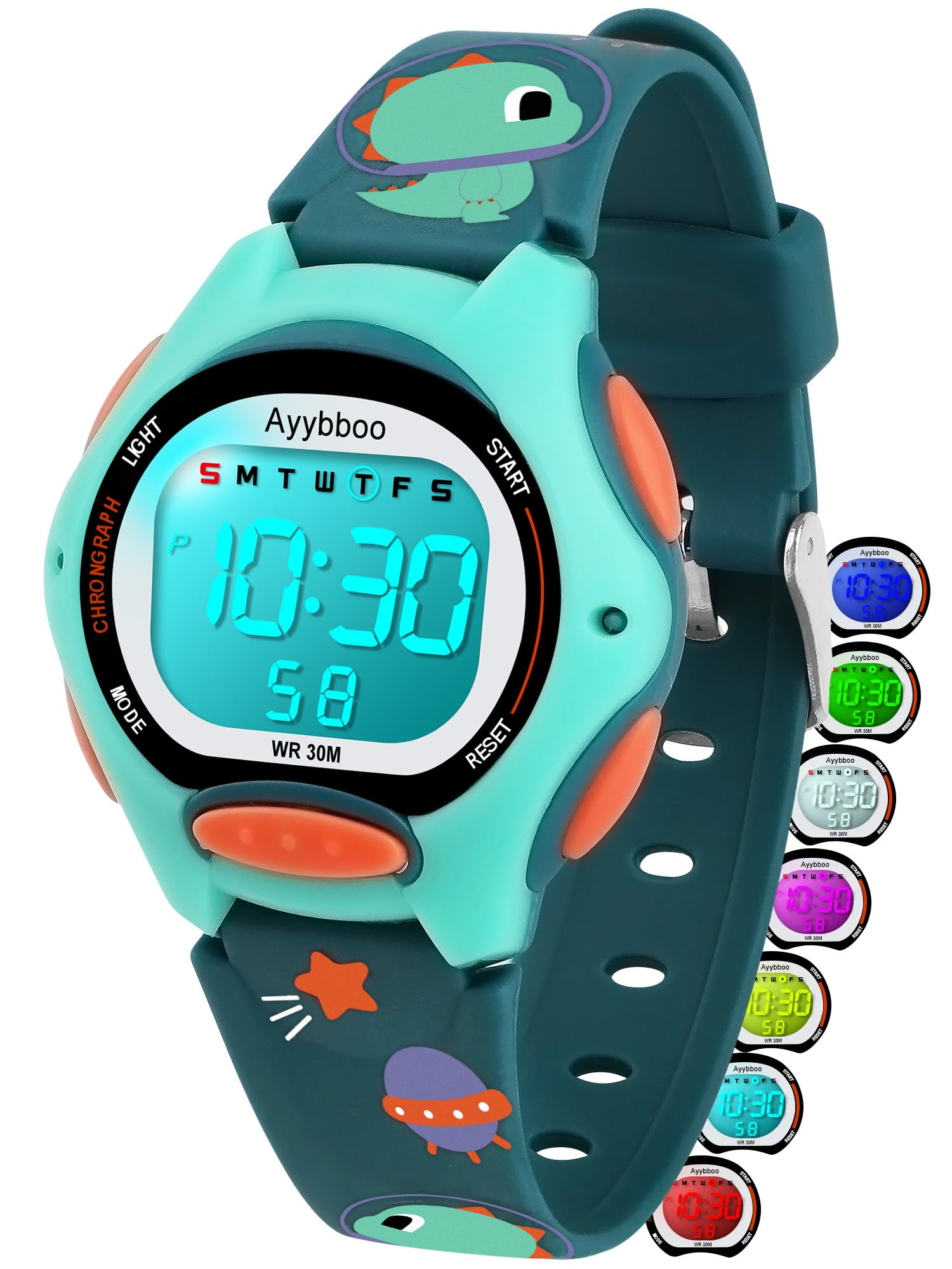 **Kids Digital Watch with 7 Color Lights - Waterproof, Alarm & Stopwatch - Cute Wristwatch for Girls & Boys Ages 5-13 - Perfect Gift for Birthdays, School & Outdoor Play**