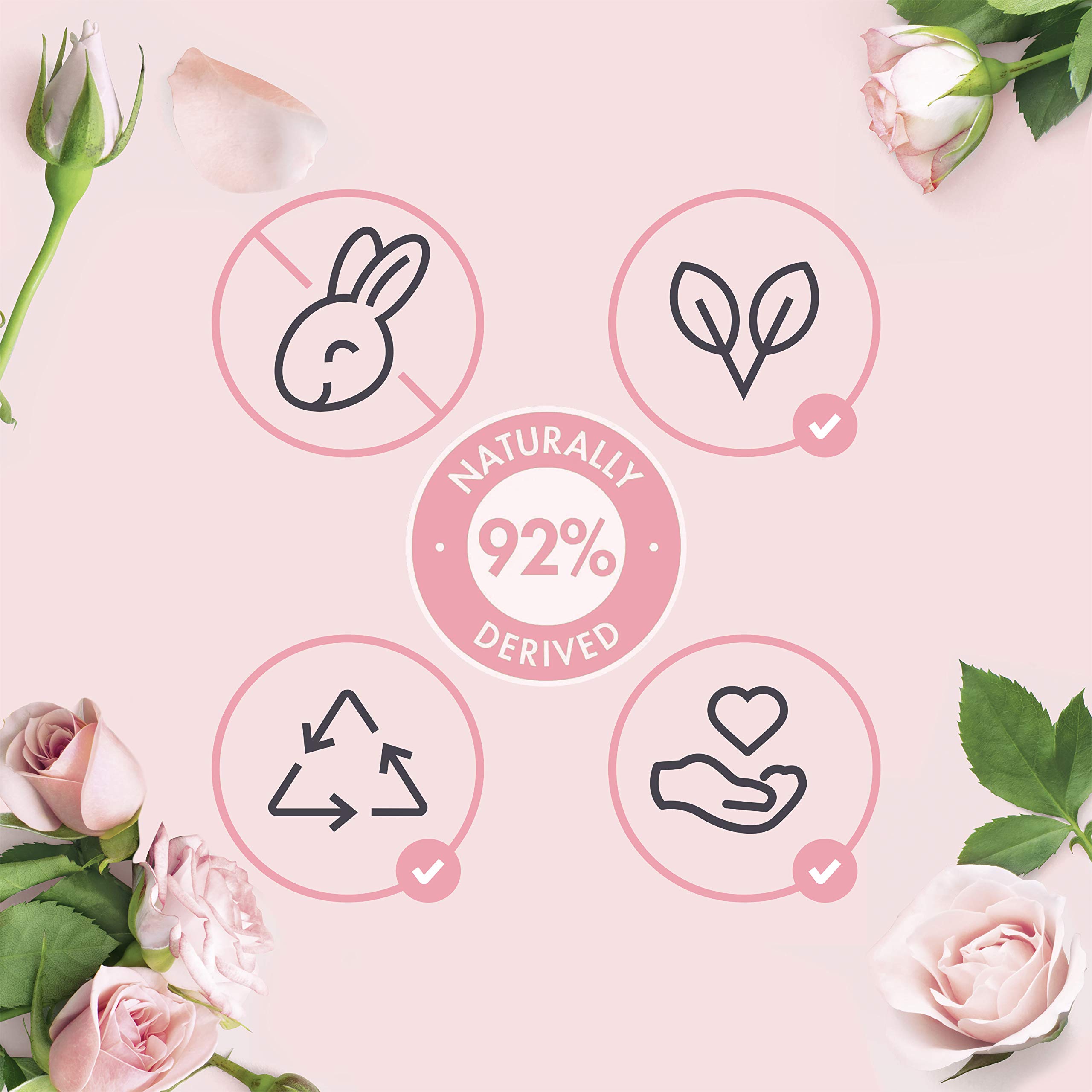 Love Beauty And Planet Bountiful Moisture Body Wash with Murumuru Butter | Silicone-Free, Paraben-Free, Vegan | Hydrating & Cleansing for Soft Skin | Rose Scent, 16 Fl Oz | Perfect for Daily Shower & Self-Care Routine