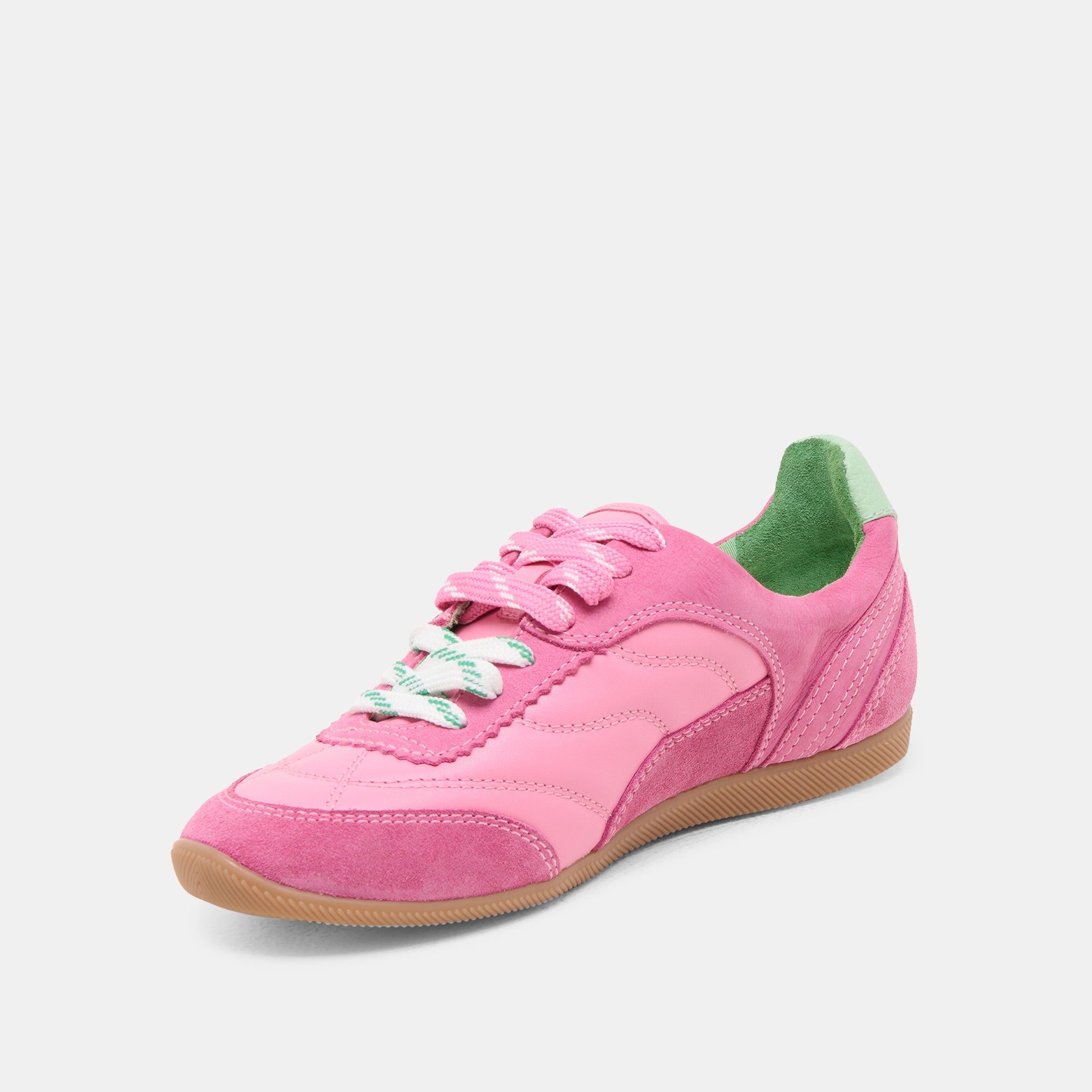 LAINI Women's Pink Multi-Color Leather Sneakers - Comfortable Casual Walking Shoes for Work, Travel & Everyday Wear