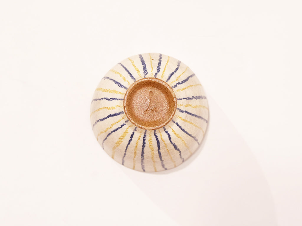Ken Shoji Striped Ceramic Bowl - Handmade Japanese Style Serving Bowl for Soup, Salad, Noodles - Perfect for Dining, Entertaining & Home Decor