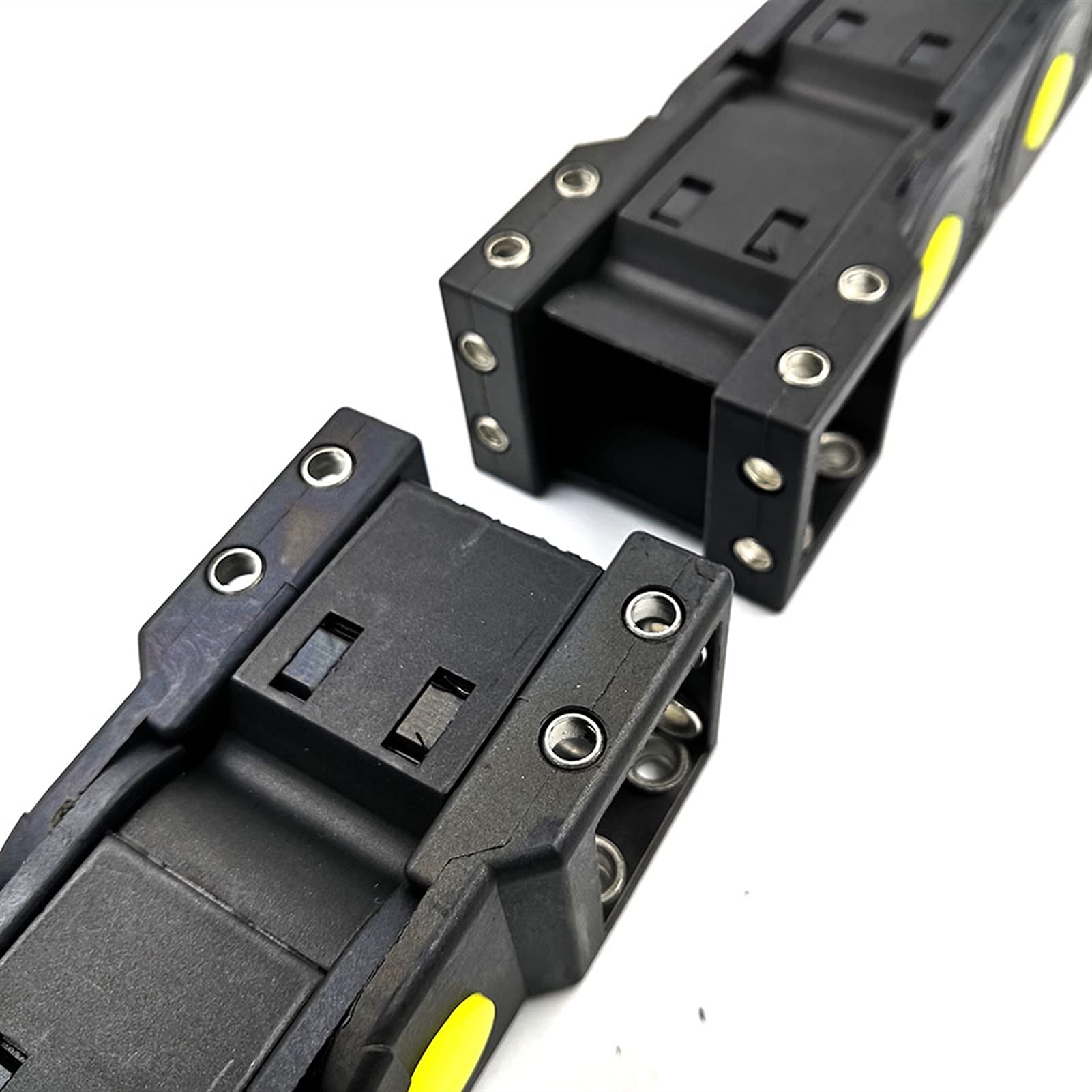 120x50mm Open Side Cable Drag Chain with Connectors - Heavy Duty Wire Carrier Track for CNC Machines, Robotics & Industrial Automation Equipment