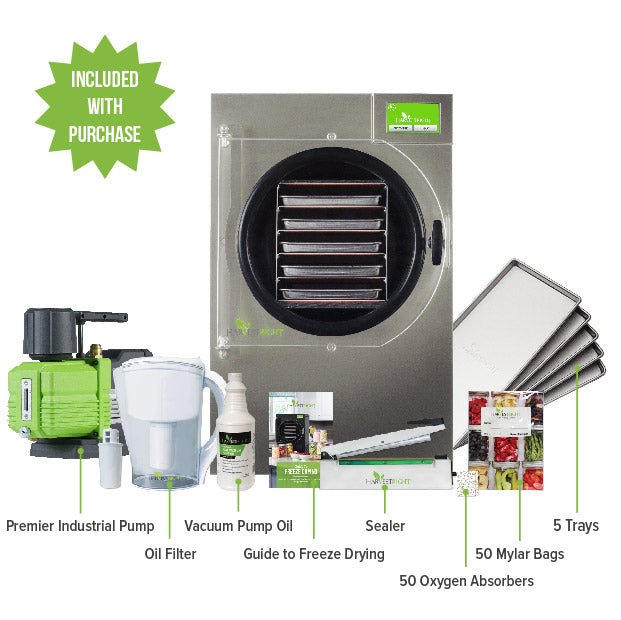 Harvest Right Home Pro Freeze Dryer with Mylar Kit - Medium Size for Food Preservation, Emergency Preparedness & Long-Term Storage | Perfect for Home Use, Camping & Survival Kits