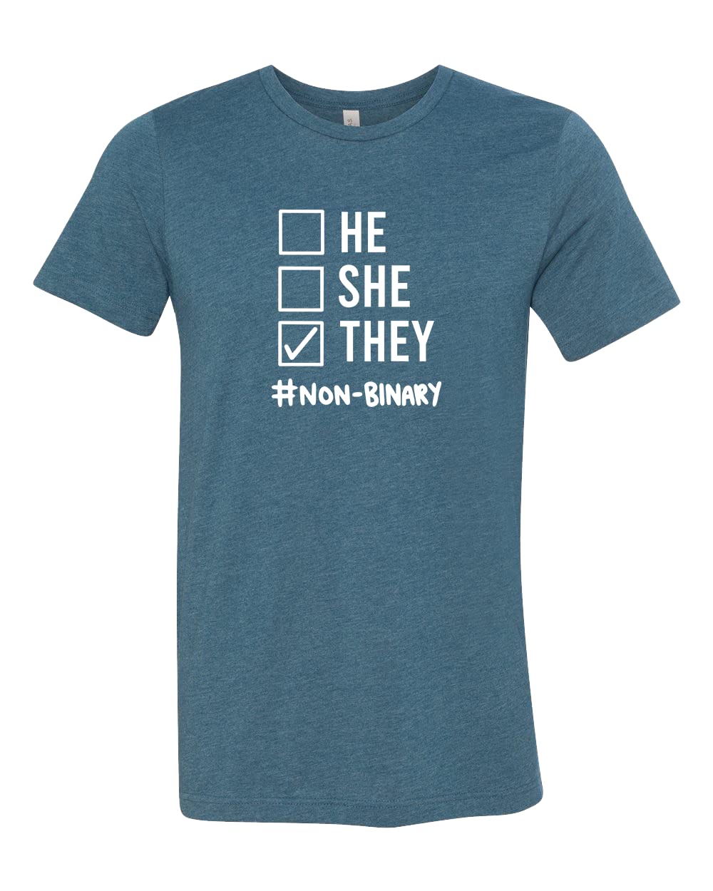 He She They Pride Shirt - Love Is Love LGBT Sweatshirt for Gay Pride Month | Gender Equality & Human Rights Tee for LGBTQ+ Allies, Parades & Celebrations