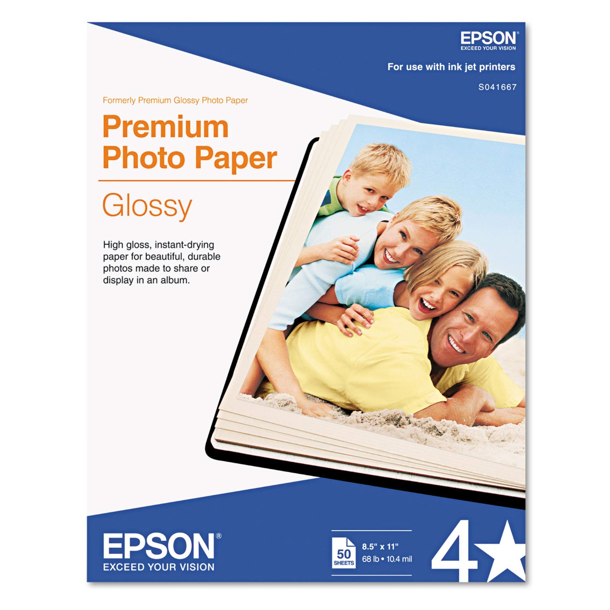 Epson Premium Inkjet Photo Paper - Glossy White for High-Quality Prints | Ideal for Photo Albums, Framing & Professional Photography