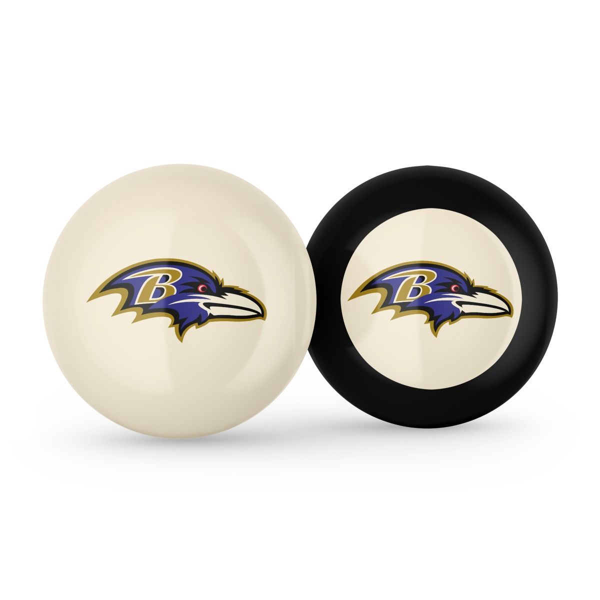 Official Imperial USA NFL Logo Cue Ball & 8 Ball Set - Premium Billiard Balls for Pool Games, Sports Bars, and Game Room Decor