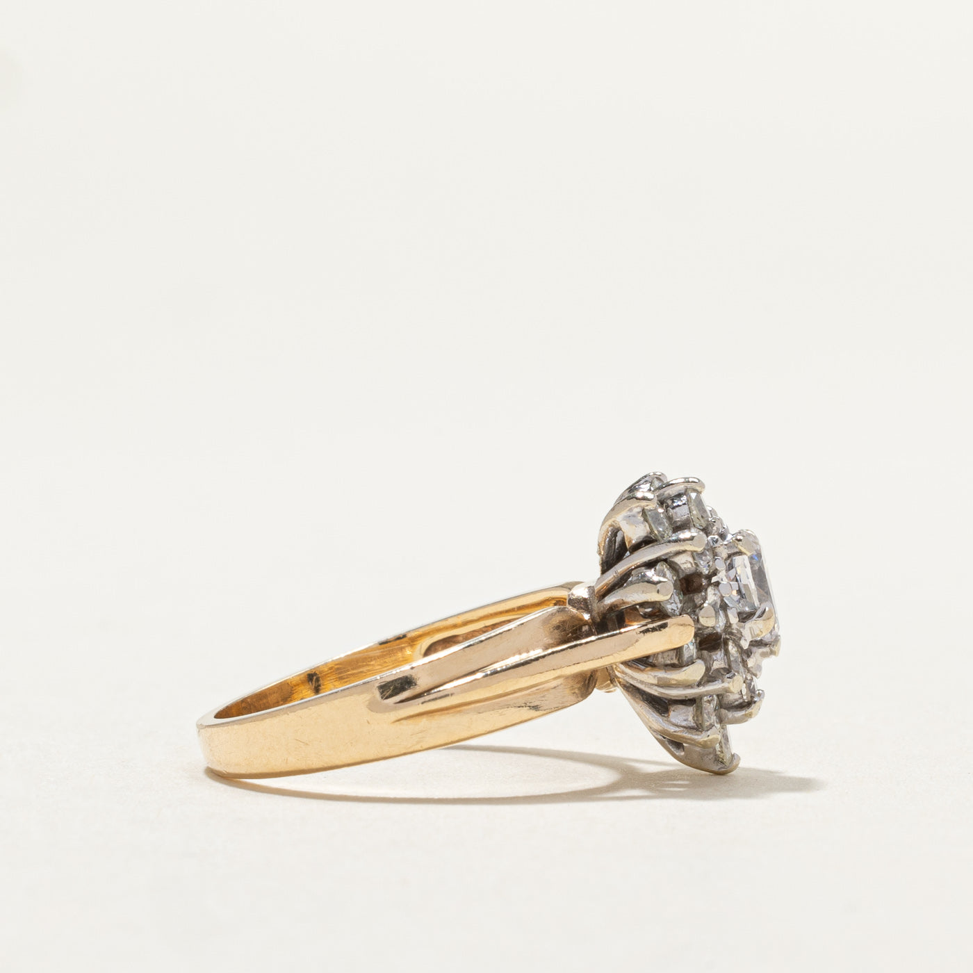 Pear Cut Diamond Cluster Ring | 0.30ct 0.78ctw | Size 6 | Elegant Wedding, Engagement & Anniversary Jewelry Gift for Her