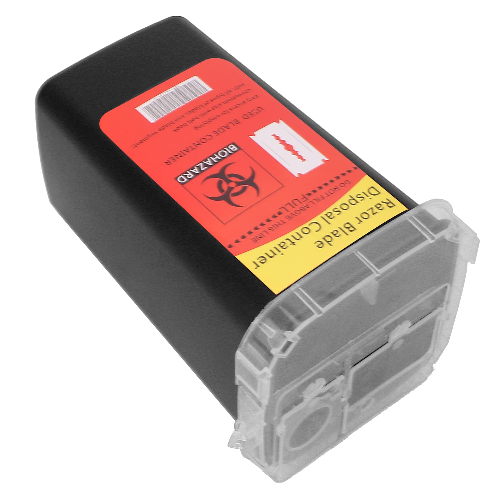 Ubersweet® Needle Disposal Container - Non-Toxic, Odorless & High Hardness Blade Sharps Box for Tattoo, Beauty & Hair Salons (Black) | Safe Medical Waste Disposal for Needles, Razors & Sharp Tools