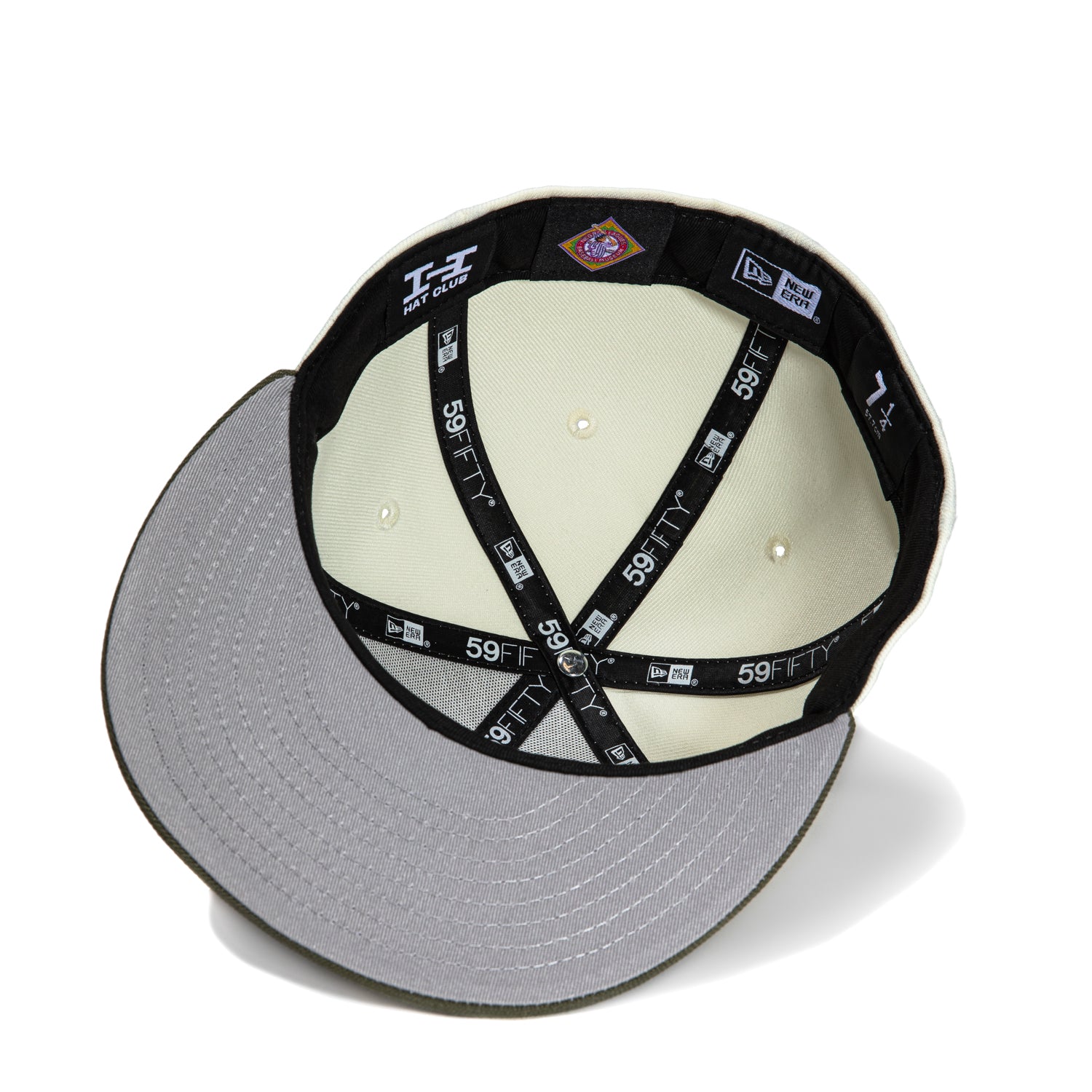 New Era 59Fifty Cuban Giants Negro League Baseball Cap - Authentic MLB Licensed Patch, White & Olive Green Adjustable Snapback Hat for Men & Women - Perfect for Baseball Games, Streetwear & Vintage Fashion