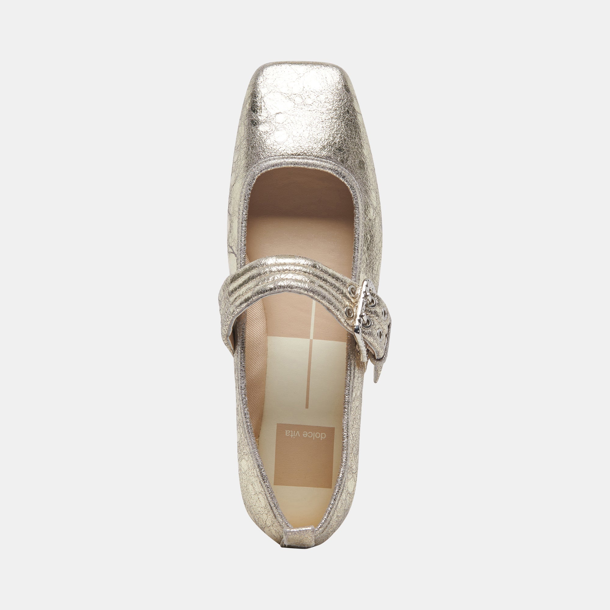 Arora Platinum Distressed Leather Ballet Flats for Women - Comfortable & Stylish Slip-On Shoes for Casual Wear, Office, and Travel