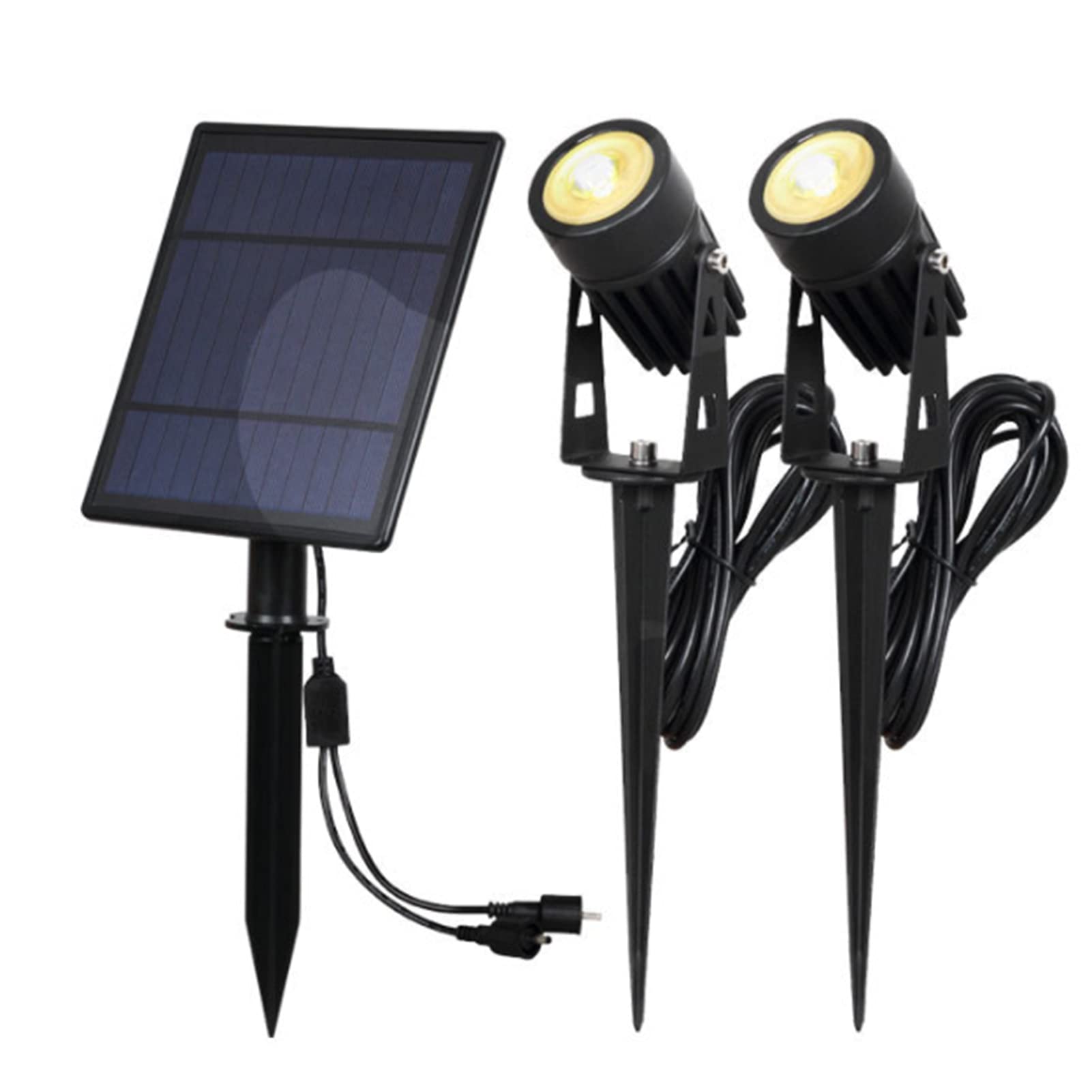 HSART Solar LED Warm White Ground Lights - IP65 Waterproof Outdoor Landscape Lighting for Garden, Pathway, Courtyard, Yard & Driveway Decoration