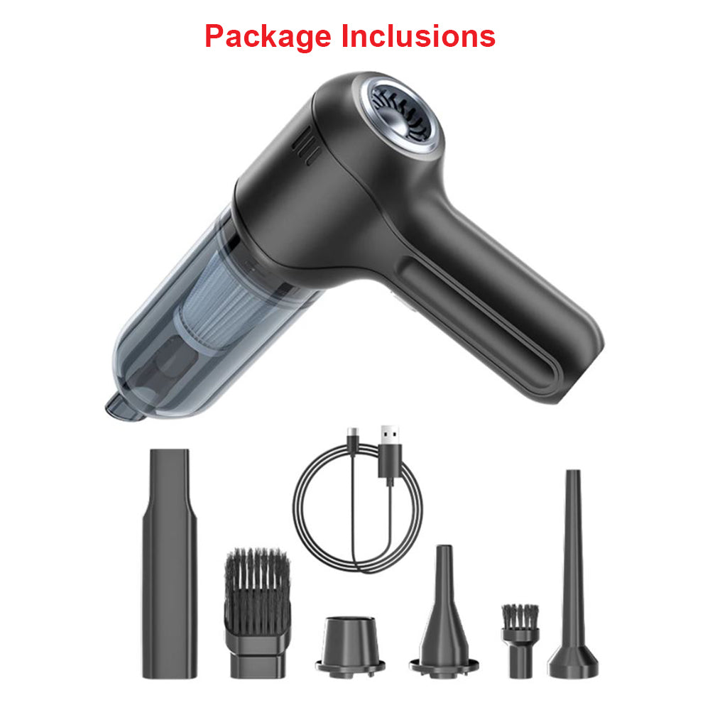 ANYCO Anymob 2-in-1 Mini Handheld Vacuum Cleaner - Powerful Cordless Car & Home Vacuum for Pet Hair, Crumbs, Dust - Compact & Lightweight (Black) - Perfect for Cars, Sofas, Desks & Small Spaces