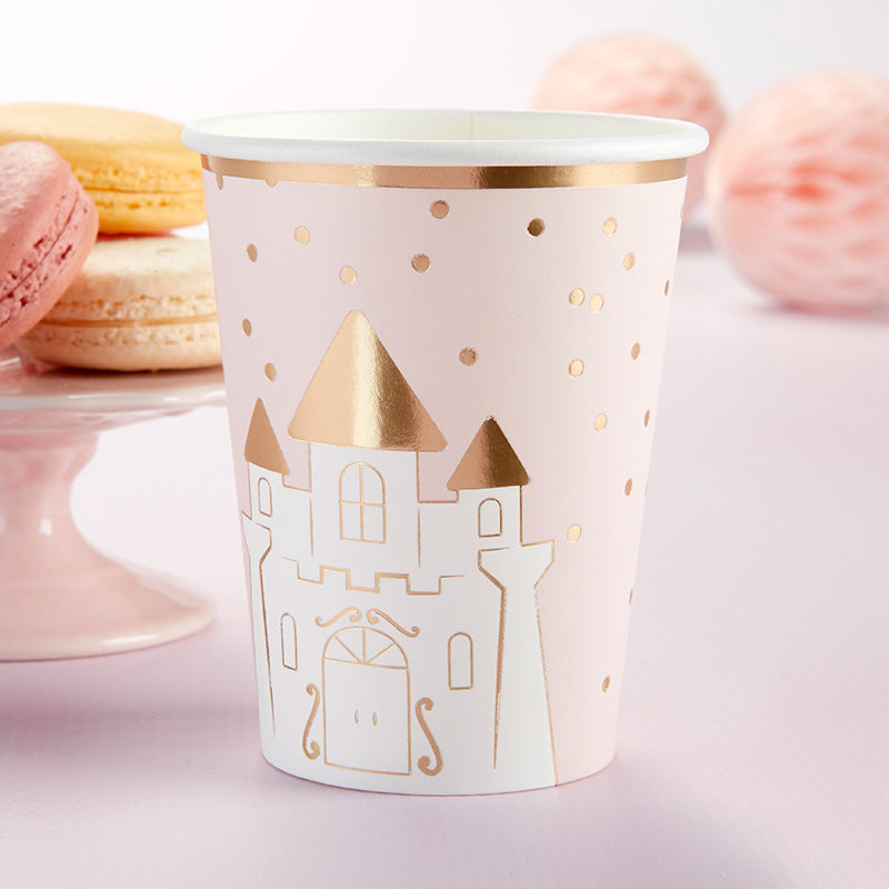 Disposable 8 oz Paper Cups for Parties - Princess Design (Set of 8) | Perfect for Birthday Celebrations, Baby Showers & Tea Parties