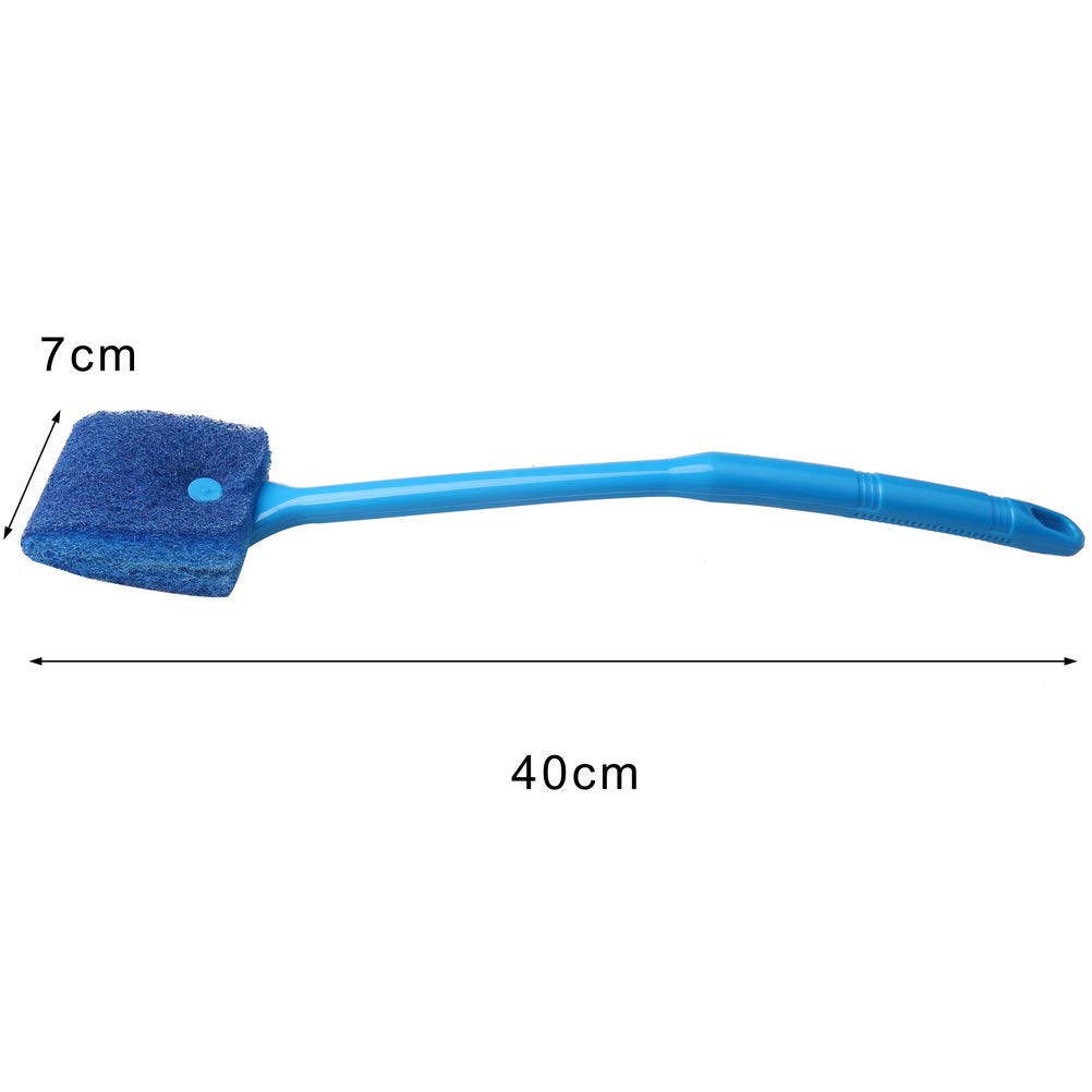 Kuou Aquarium Fish Tank Cleaning Sponge Brush - Reusable Double-Sided Algae Scrubber for Glass Tanks | Perfect for Freshwater & Saltwater Aquarium Maintenance