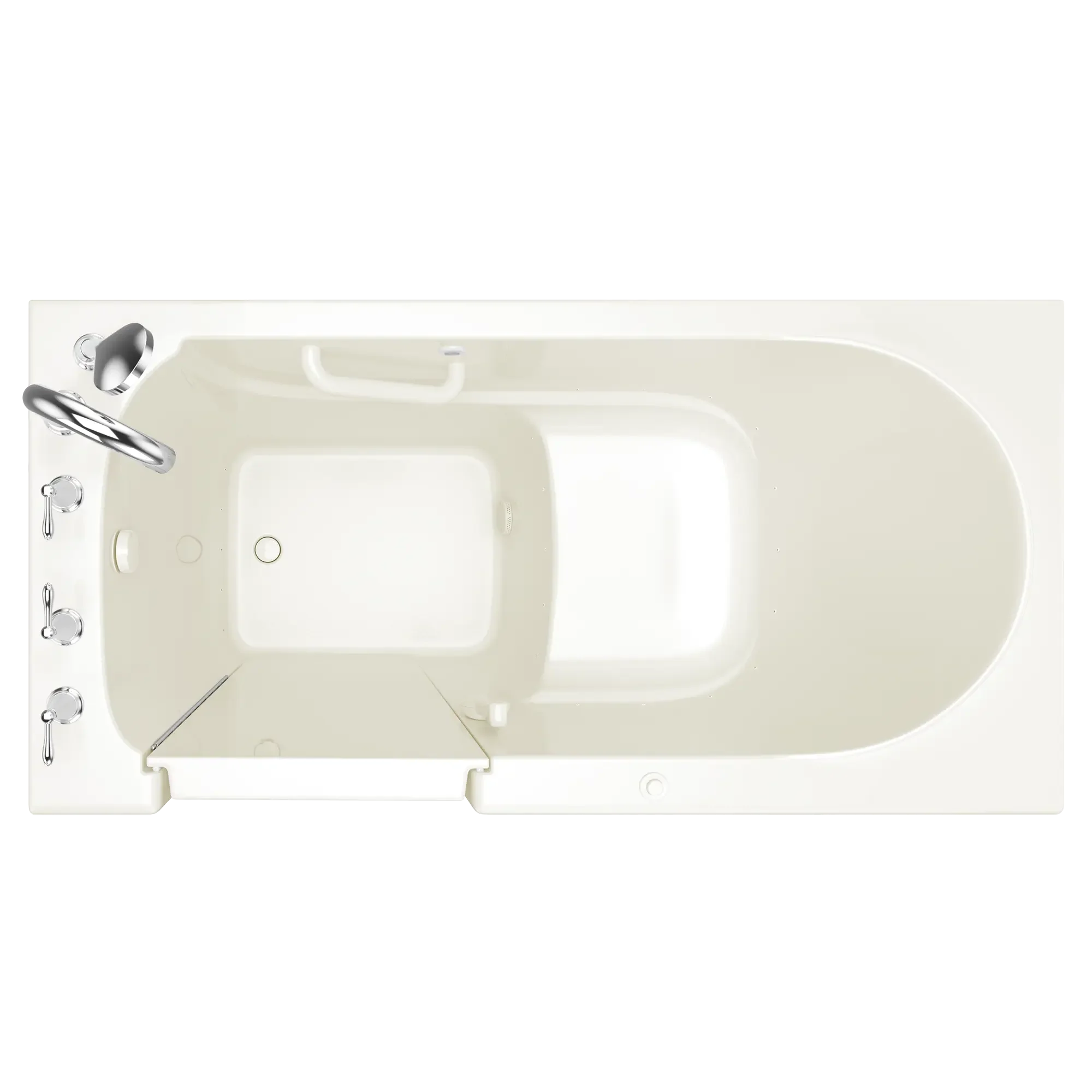 30x60 Inch Gelcoat Walk-In Bathtub with Air Spa System - Left Hand Door & Drain - Perfect for Elderly & Accessible Bathing