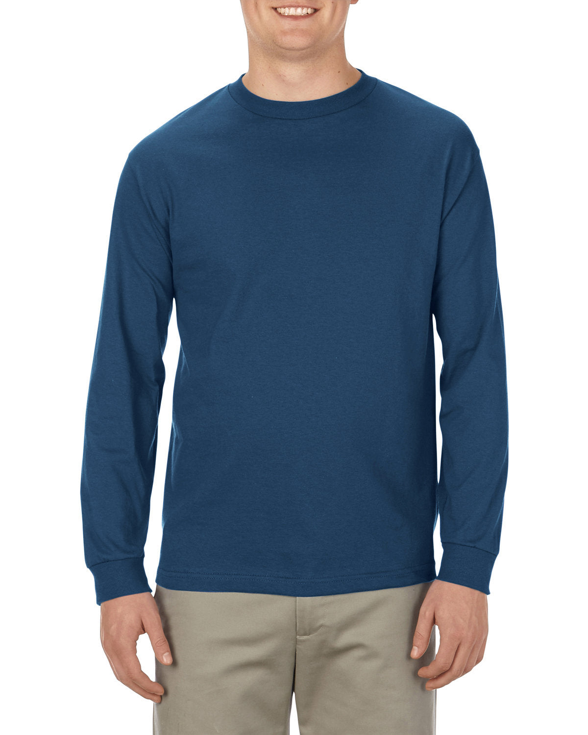 Alstyle AL1304 Adult 6.0 oz. 100% Cotton Long Sleeve T-Shirt for Men & Women - Soft Comfortable Casual Wear for Everyday, Work & Outdoor Activities