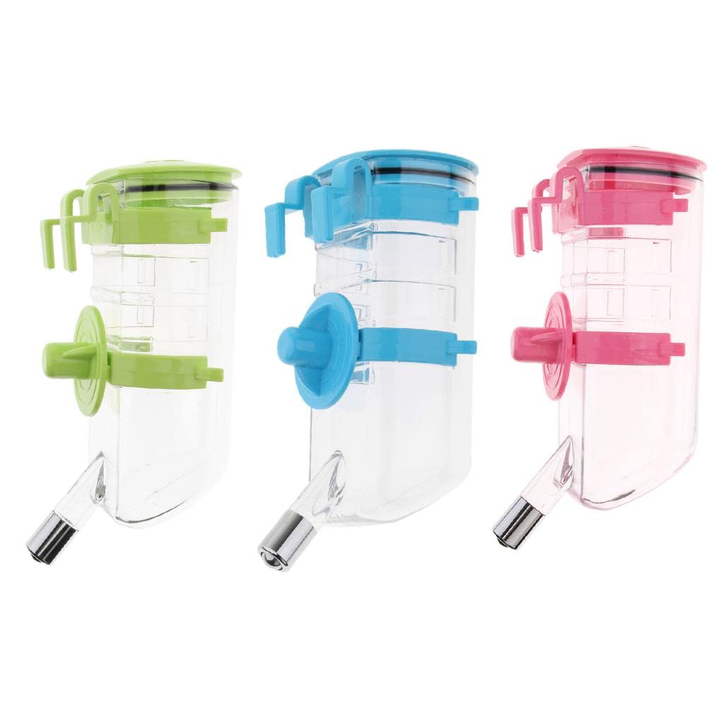 Adjustable Height Pet Water Bottle Dispenser for Dogs & Cats - SECRET DESIRE Pink Cage Accessory | Perfect for Crates, Kennels & Travel Use
