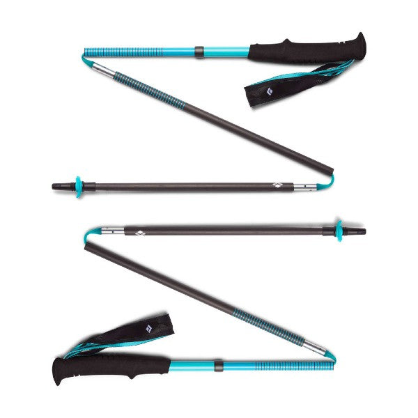 Black Diamond Distance Carbon Z Trekking Poles for Women - Lightweight & Adjustable Hiking Sticks for Trail Running, Backpacking & Outdoor Adventures