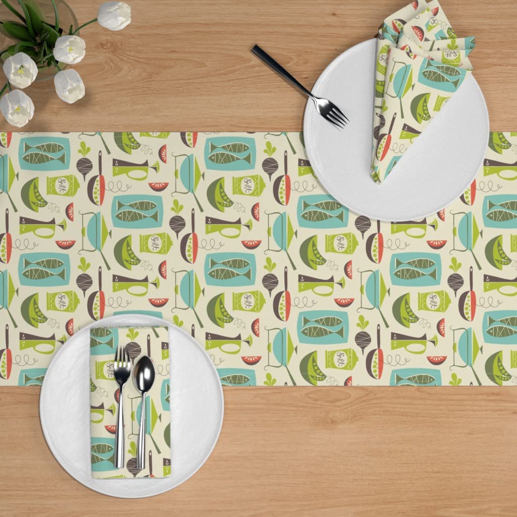 Custom Printed Cotton Sateen Table Runner 108